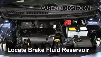 How to Add Brake Fluid: 2011 Toyota Yaris 1.5L 4 Cyl. Sedan