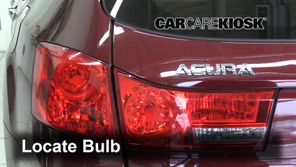 2012 Acura TSX 2.4L 4 Cyl. Wagon Éclairage Feux de position arrière (remplacer ampoule)