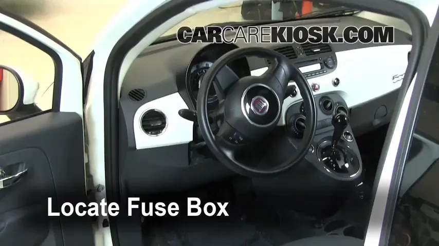 2012 fiat 500 cigarette lighter fuse Interior Fuse Box Location: 2012 Fiat 500 c Pop 1.4L 4 Cyl