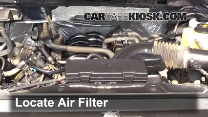 2012 Ford F-150 XLT 5.0L V8 FlexFuel Crew Cab Pickup Filtre à air (moteur) Changement