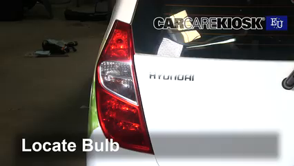 2012 Hyundai i10 Era 1.1L 4 Cyl. Lights Tail Light (replace bulb)