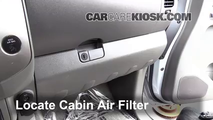 2012 Nissan Frontier SL 4.0L V6 Crew Cab Pickup Filtre à air (intérieur) Changement