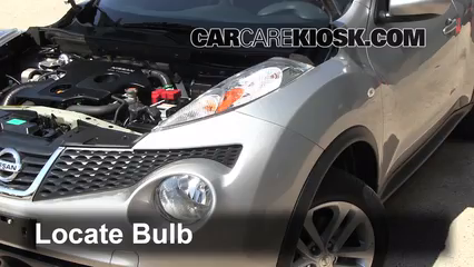 Headlight Bulb Replacement: 2012 Nissan Juke S 1.6L 4 Cyl. Turbo