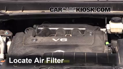 2012 Nissan Murano SL 3.5L V6 Filtro de aire (motor) Control