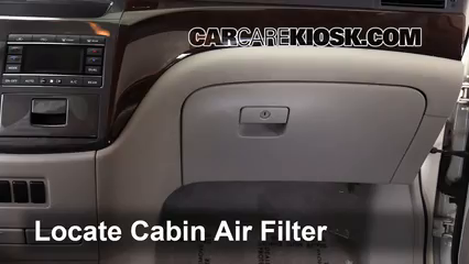 2012 Nissan Quest SV 3.5L V6 Air Filter (Cabin)