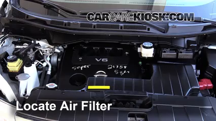 2012 Nissan Quest SV 3.5L V6 Air Filter (Engine)