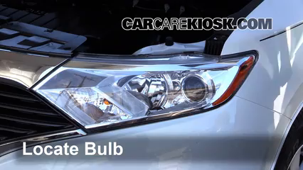 2012 Nissan Quest SV 3.5L V6 Lights Headlight (replace bulb)