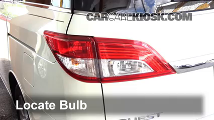 2012 Nissan Quest SV 3.5L V6 Lights Reverse Light (replace bulb)