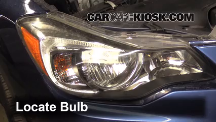 2012 Subaru Impreza 2.0L 4 Cyl. Wagon Éclairage Feux de croisement (remplacer l'ampoule)