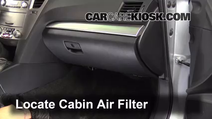 2012 Subaru Outback 2.5i Premium 2.5L 4 Cyl. Filtro de aire (interior) Cambio