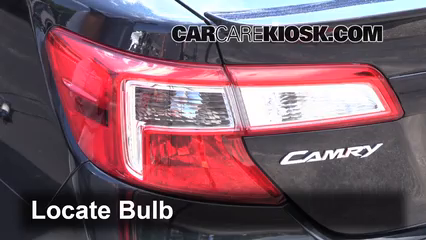 2012 Toyota Camry LE 2.5L 4 Cyl. Lights Tail Light (replace bulb)