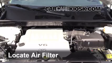 2012 Toyota Highlander 3.5L V6 Filtro de aire (motor) Control