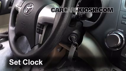 How to Set the Clock / Change Time on a 2012 Toyota Highlander 3.5L V6