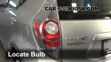 2012 Toyota Prius C 1.5L 4 Cyl. Lights Tail Light (replace bulb)