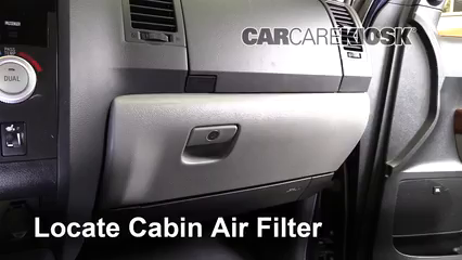 2012 Toyota Tundra Limited 5.7L V8 Crew Cab Pickup Filtre à air (intérieur) Changement
