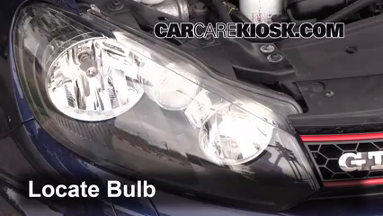 2012 Volkswagen GTI 2.0L 4 Cyl. Turbo Hatchback (2 Door) Éclairage Feux de route (remplacer l'ampoule)