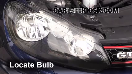 2012 Volkswagen GTI 2.0L 4 Cyl. Turbo Hatchback (2 Door) Lights Headlight (replace bulb)