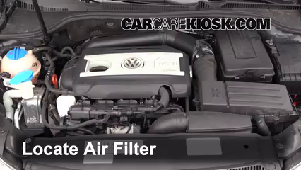 How to Change Engine Air Filter: 2012 Volkswagen GTI 2.0L 4 Cyl. Turbo