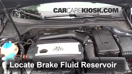 How to Add Brake Fluid: 2012 Volkswagen Eos Komfort 2.0L 4 Cyl. Turbo