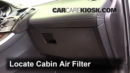 2013 Buick LaCrosse 3.6L V6 FlexFuel Filtre à air (intérieur) Changement