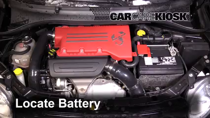 Battery Replacement: 2013 Fiat 500 Abarth 1.4L 4 Cyl. Turbo