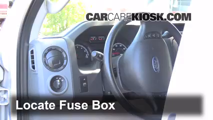 Interior Fuse Box Location: 2008-2014 Ford E-350 Super Duty - 2013 Ford