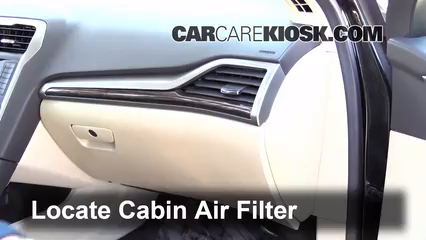 2013 Ford Fusion SE 2.0L 4 Cyl. Turbo Filtro de aire (interior)