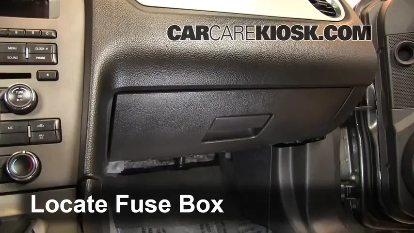 Interior Fuse Box Location: 2013 Ford Mustang 3.7L V6 Convertible