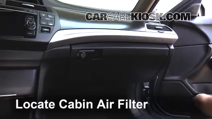 2013 Honda Crosstour EX-L 2.4L 4 Cyl. Air Filter (Cabin)