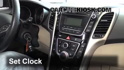2013 Hyundai Elantra GT 1.8L 4 Cyl. Hatchback (4 Door) Reloj Fijar hora de reloj