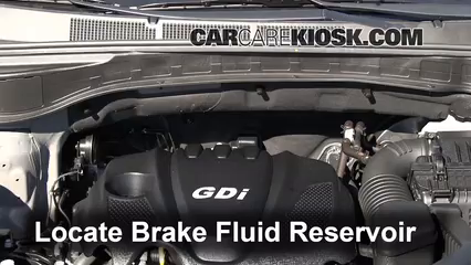 2013 Hyundai Santa Fe Sport 2.4L 4 Cyl. Brake Fluid Check Fluid Level