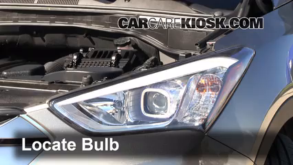 2013 Hyundai Santa Fe Sport 2.4L 4 Cyl. Lights Headlight (replace bulb)