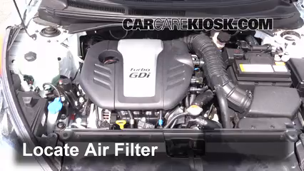 2013 Hyundai Veloster Turbo 1.6L 4 Cyl. Turbo Filtro de aire (motor) Cambio