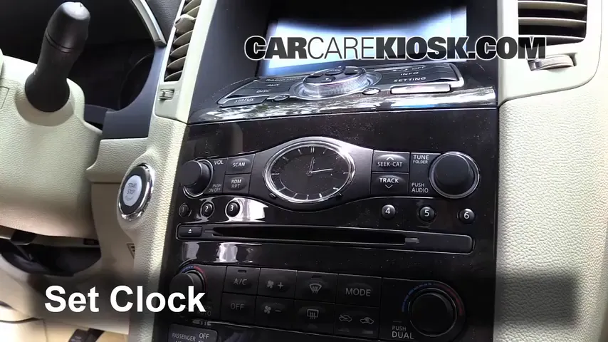Infinity Cars Clock How to Set the Clock / Change Time on a 2013 Infiniti FX37 3.7L V6