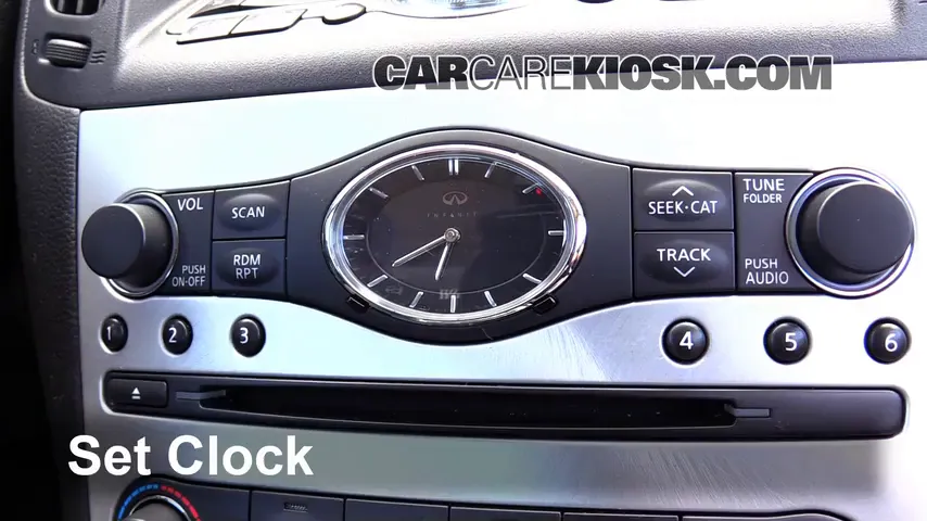 Infinity Cars Clock How to Set the Clock / Change Time on a 2013 Infiniti G37 X 3.7L V6 Coupe