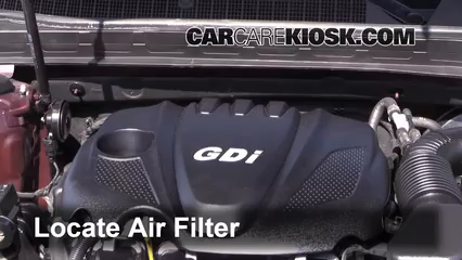 2013 Kia Optima LX 2.4L 4 Cyl. Air Filter (Engine) Replace