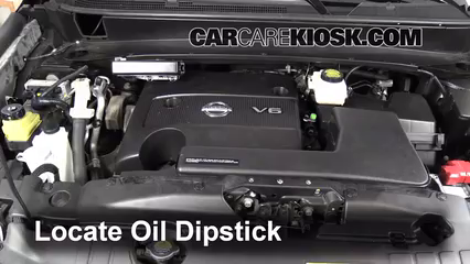 2013 Nissan Pathfinder SV 3.5L V6 Huile Vérifier le niveau de l'huile