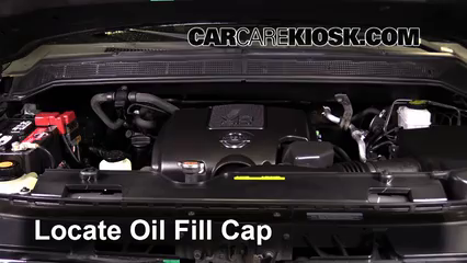 2013 Nissan Titan SV 5.6L V8 Crew Cab Pickup Aceite Agregar aceite