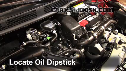 2013 Nissan Versa 1.6 SL 1.6L 4 Cyl. Oil Check Oil Level