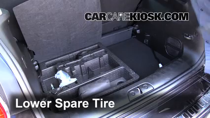 fix a flat tire fiat 500l (2014 2017) 2014 fiat 500l 1 4l 4 cyl 2010 Camaro Spare Tire Location locate and remove the spare tire