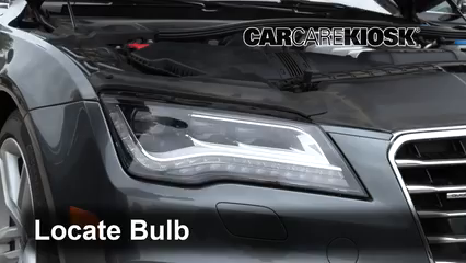2014 Audi A7 Quattro 3.0L V6 Supercharged Lights Headlight (replace bulb)