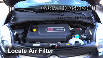 2014 Fiat 500L 1.4L 4 Cyl. Turbo Air Filter (Engine) Replace