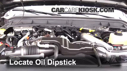 2014 Ford F-350 Super Duty King Ranch 6.7L V8 Turbo Diesel Huile Vérifier le niveau de l'huile