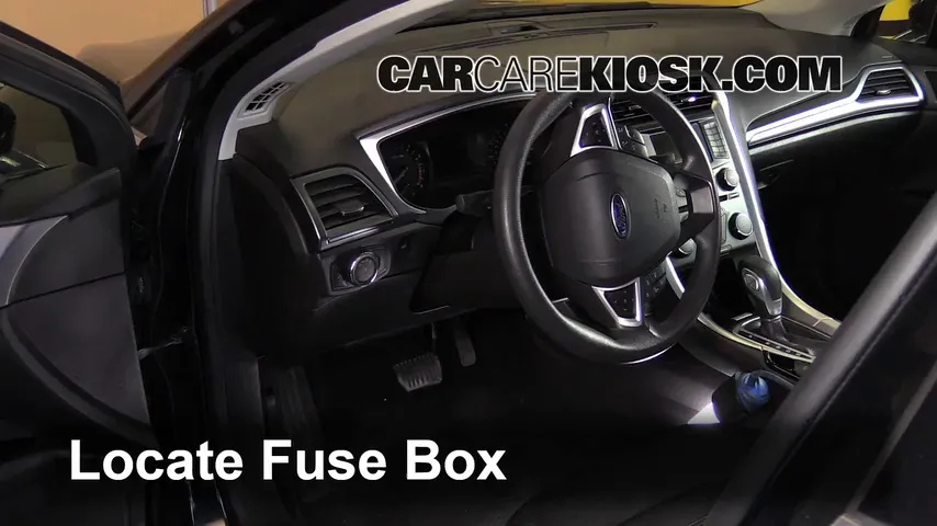 Interior Fuse Box Location: 2014 Ford Fusion SE 2.5L 4 Cyl