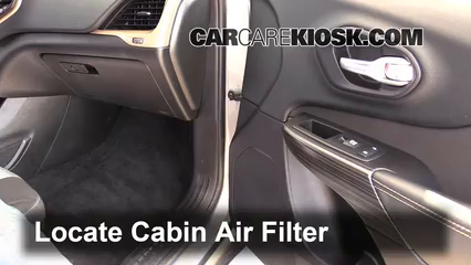2014 Jeep Cherokee Latitude 3.2L V6 Filtre à air (intérieur) Changement