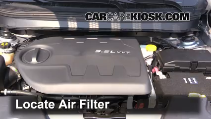 2014 Jeep Cherokee Latitude 3.2L V6 Filtre à air (moteur) Changement