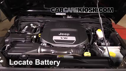 2014 Jeep Wrangler Sport 3.6L V6 Battery Replace