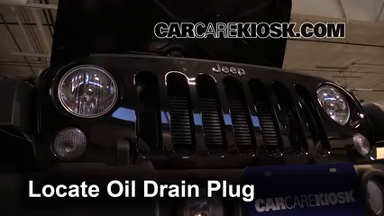 Oil & Filter Change 2014 Jeep Wrangler Sport  V6