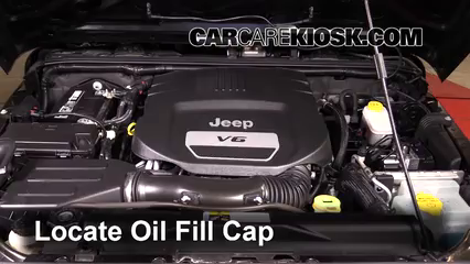 How to Add Oil: 2014 Jeep Wrangler Sport  V6