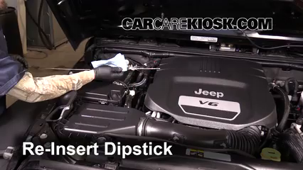 Check Oil Level 2014 Jeep Wrangler Sport  V6
